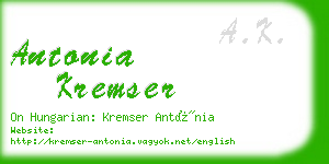 antonia kremser business card